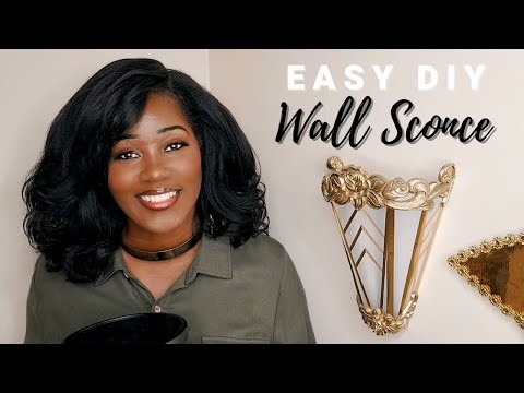How to easily make beautiful DIY GOLD WALL SCONCES!