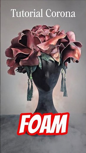 👑 CORONA DIY con forma Rosa🌹 en Foamy #diycorona #tutorialheadpiece #headpiece #diycrown #crown
