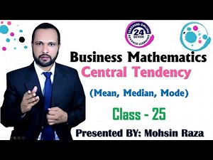 MTH302 Short Lecture - 25 | VU Short Lecture | Central Tendency (Mean, Median, Mode) (Urdu / Hindi)
