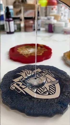 Harry Potter Ravenclaw coaster | Resin #harrypotter #resinart #diy #craft