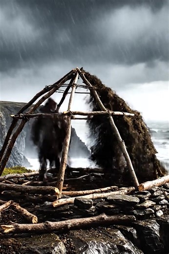 When a storm hits the coast, you have to use whatever nature gives you! 🌊⛈️ In this video, I am racing against the weather to weatherproof my shelter on the edge of a cliff. I used layers of wet seaweed (kelp) to cover the roof. Believe it or not, seaweed is an excellent insulator and sheds heavy rain perfectly, keeping the inside dry and warm. It looks like a primitive ancient dwelling overlooking the raging ocean. 🌊🌿 Would you dare to sleep on a cliff edge like this? Let me know! 👇 Follow 