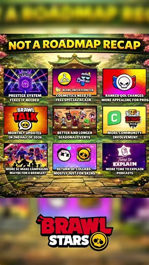 The "Road Map" for Brawl Stars 2026 looks bright!💫 We need this for the game! #brawlstars #shorts