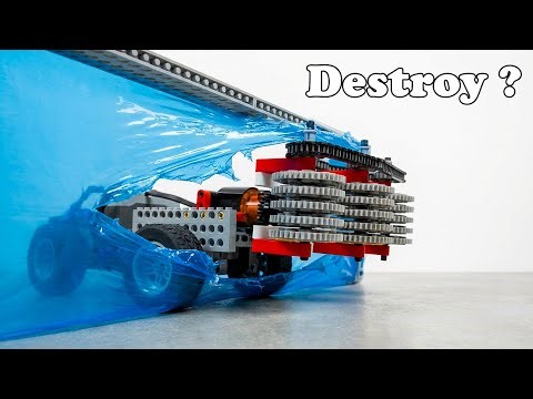 LEGO Engineering: Crushing Through Plastic Wrap Wall | Smart Lego