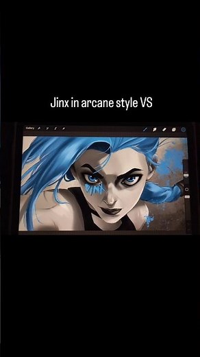 Drawing Jinx from Arcane in my style | Digital Jinx illustration