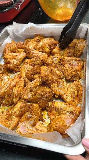 Baked spicy chicken wing. #chicken #cooking #homecook #easyrecipe #dinner