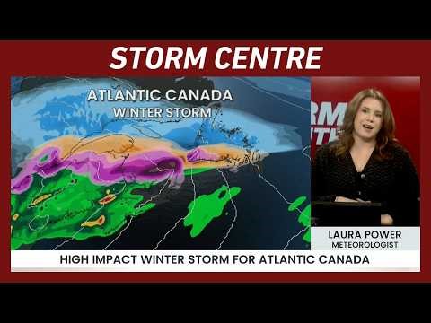 Winter Storm Brings Disruptions and Delays to Atlantic Canada | #forecast