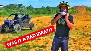 His first ride in the Can-Am Maverick X3