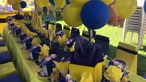 Trying something different. This is the setting we styled for our Minions party held on the 27th April 2017. Let us know what you think!!!!❤❤ | Hoppers & Bugs Children's Party Planner and Jumping Castles | Facebook