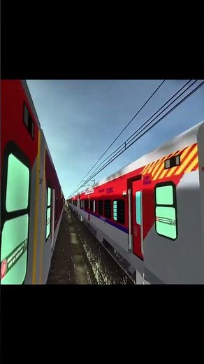 LHB EXPRESS CROSSED WITH RUSTED WAP7 AT FULL SPEED #indianrailways #trainsimulator