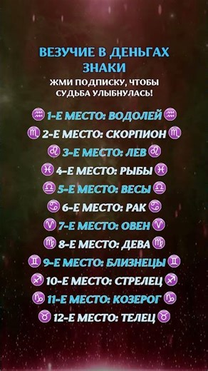 🔭 ВЕЗУЧИЕ В ДЕНЬГАХ ЗНАКИ #звезды #зодиак #таро