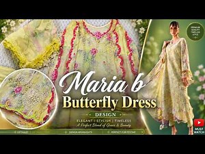 Maria B Butterfly Dress design | Maria B | Maria B hit code Stitching| Lawn Dress Design 2026