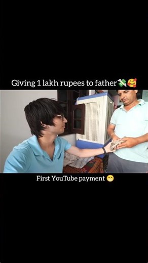 giving 1 lakh rupees to father 💸l🥰#shorts #youtubeshorts