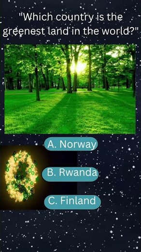 Which country is the greenest land