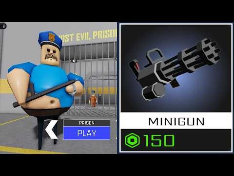 BARRY'S PRISON RUN! (OBBY) New Item unlocked: MINIGUN - All Items & All Morphs Unlocked Gameplay
