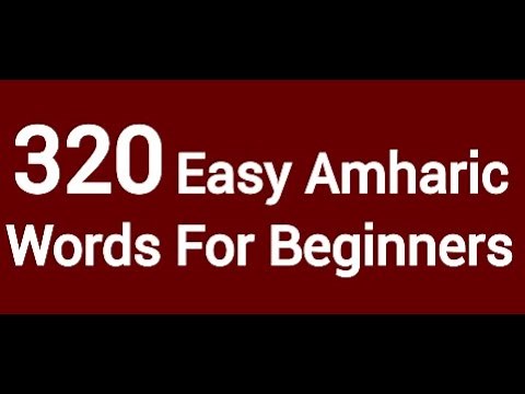 320 Easy Amharic Words For Beginners/እንግሊዝኛ-አማርኛ/Amharic Lesson/#Amharic #አማርኛ #እንግሊዝኛ #amharicwords