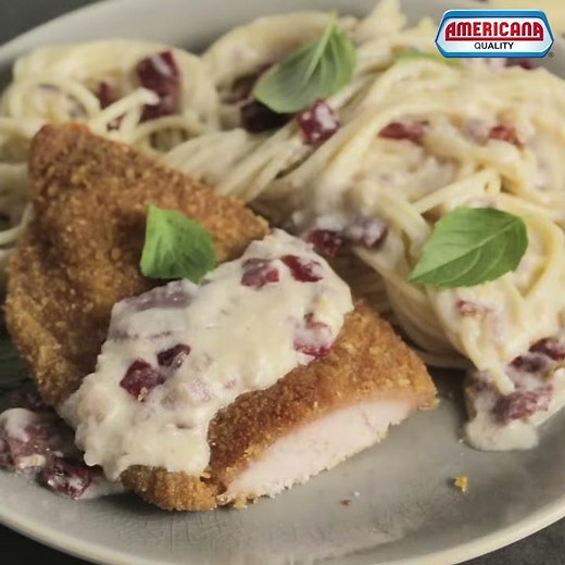 Creamy Parmesan carbonara chicken