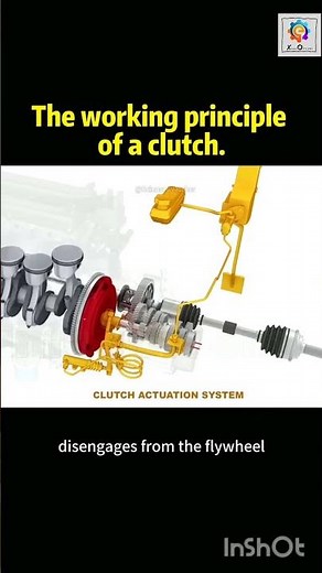 how the clutch and flywheel functions #mechanic