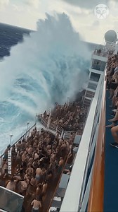 10K views · 4 comments | A cruise-ship party is interrupted by the huge wave (AI-generated) | Humour Train | Facebook