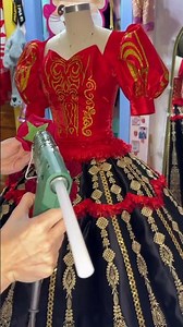 Final part making my Scarlett Overkill dress! 🤩#sewing #minions #diy #cosplay #halloween #costume
