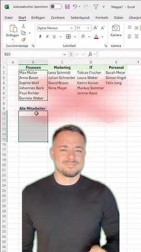 Mehrere Spalten zu einer Spalte zusammenfassen. 🚀#excel #exceltricks #tipps #tricks