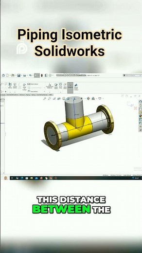 Piping Routing In Solidworks 1 |Pipe Routing In Solidworks | #solidworks | #shortvideo | #3d