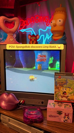 Rollin’ thru the Krusty Krab like it’s 2000 or summthin. 😛😛 #spongebob #limpbizkit #fyp #2000s #playstation