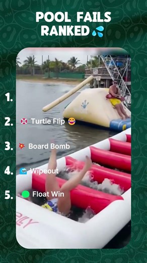 Ranking 5 Pool Jumps That Went Wrong 😂 #1 Took Them Both #shorts