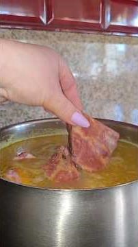 Divine Soup in 30 minutes with smoked meats! #recipe #soup #peasoup