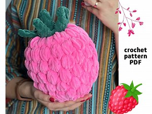 Giant Raspberry Crochet Pattern PDF Crochet Berry Pattern Raspberry Plush Pillow Pattern Crochet Garden Fruits Pattern Summer Amigurumi - Etsy