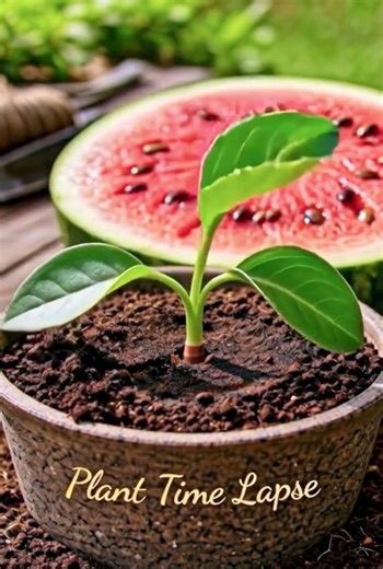 100 Days in 50 Seconds | Water Melon Growth #shorts #planttimelapse #timelapse #watermelon #plants