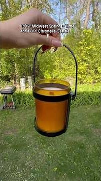 DIY Citronella Backyard Candle on a Budget | Repurpose Thrifted Jars