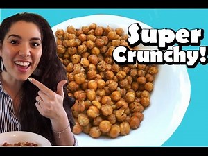 Crispy Garlic Chickpeas Snack - How to Make Crispy Oven Garbanzo Beans (Vegan)
