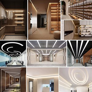 [Hot Item] Ceiling Wall Linear Recessed Lighting 1714 Aluminum Profile Extruded Channel System Built-in LED Strip Light