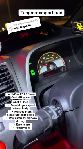 Upgrade Your Honda Civic FD 1.8 with Cruise Control