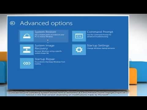 How to access the Advanced Recovery Tools in Windows® 8.1