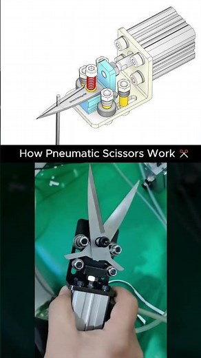 How Pneumatic Scissors Work ✂ | Powered by Air #engineering #technology #machine