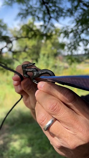 16K views · 10K reactions | Gear Genius Rick shows us how to hang a tarp shelter like a pro using the Figure 9 Carabiner Rope Tightener. | Nite Ize | Facebook