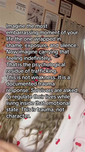 Survivors are not “stuck in the past” their bodies and brains adapted to survive prolonged coercion. This is not a mindset issue. It is a trauma imprint. #traffickingawarenes #trafficking #survivor #trauma #domesticviolencesurvivor