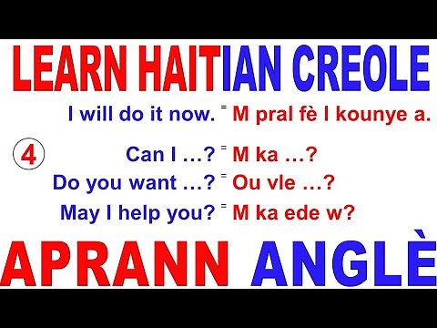LEARN HAITIAN CREOLE - most common phrases