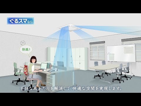 店舗・事務所用パッケージエアコン「1分でわかる！ぐるっとスマート気流（冷房風あたり解消編）」【三菱電機公式】