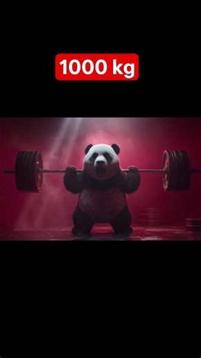 1000KG LIFT! 😱 Panda Muscle Power! 💪 #Shorts #PandaApnaDost