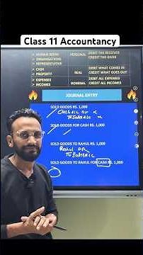 Sale Of Goods Journal Entries Class 11 Accountancy | Journal Basics #commercestudents #accountancy