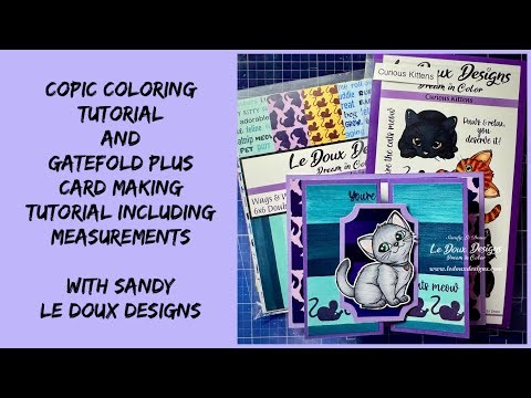 How to Copic color a Kitten and create a fun gatefold card.... you won't wanna miss this one