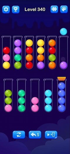Ball Sort Level 340 Walkthrough Solution Android/iOS