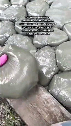 walkway cement bag construction.