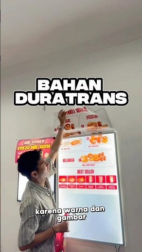 Poster nya bahan duratrans #lightbox #leddisplay #ledlights #slimlightbox #food #promo