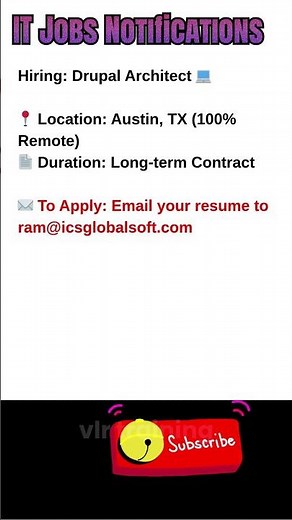 Drupal Architect Job Remote Oct 17, 2025