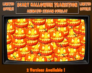 Scary Pumpkin Transition - Halloween - Horror - Creepy Alert - Spooky Stinger Transition - Animated Twitch Overlay - Add on Stream - Etsy