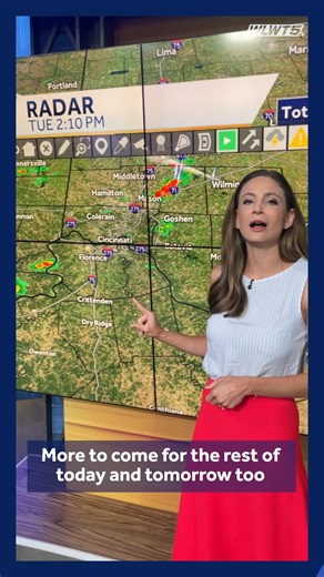 9.1K views · 46 reactions | Showers and thunderstorms are moving back into the Cincinnati area this afternoon. Meteorologist Allison Rogers is tracking what you need to know, starting at 4 p.m. | WLWT | Facebook