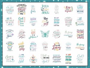 Faith-based Quotes Stickers Bundle | 43 Christian Quote Stickers | Individual PNG & SVG Files | Digital Download - Etsy